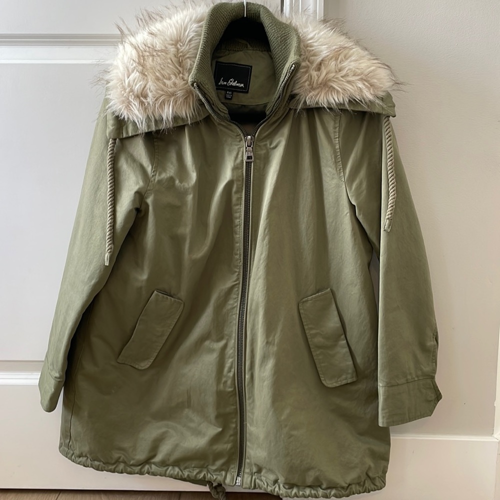 Sam Edelman jacket with removable fur size petite extra small